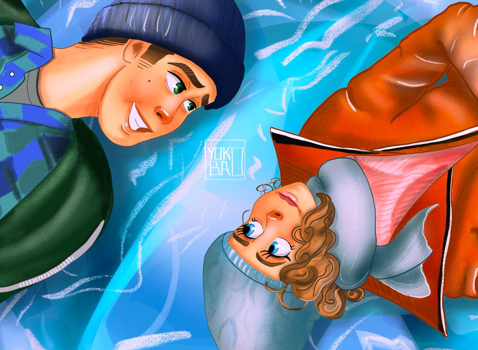 Персонажная иллюстрация по мотивам фильма "Лёд"